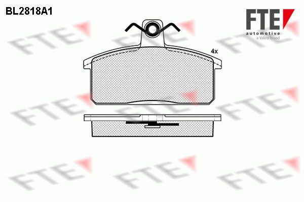 FTE Комплект тормозных колодок, дисковый тормоз BL2818A1