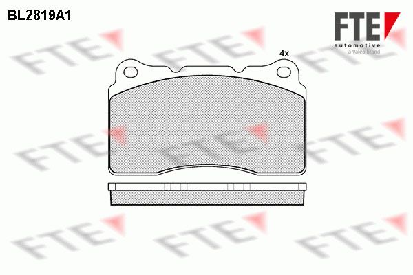 FTE Комплект тормозных колодок, дисковый тормоз BL2819A1
