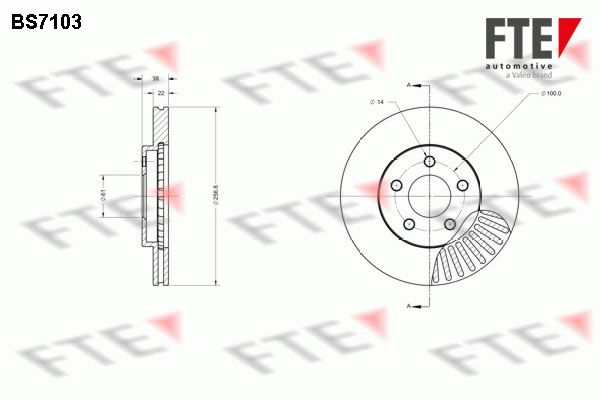 FTE Тормозной диск BS7103