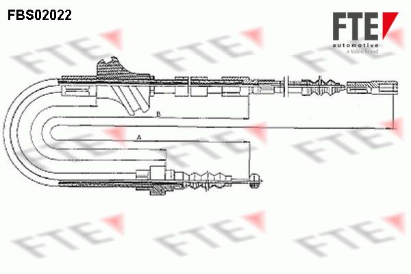FTE Тросик, cтояночный тормоз FBS02022