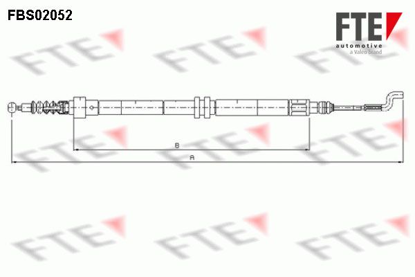FTE Тросик, cтояночный тормоз FBS02052