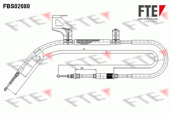 FTE Тросик, cтояночный тормоз FBS02080
