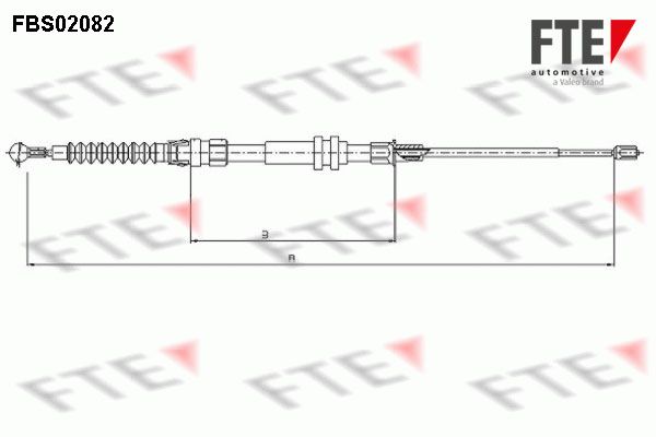 FTE Тросик, cтояночный тормоз FBS02082