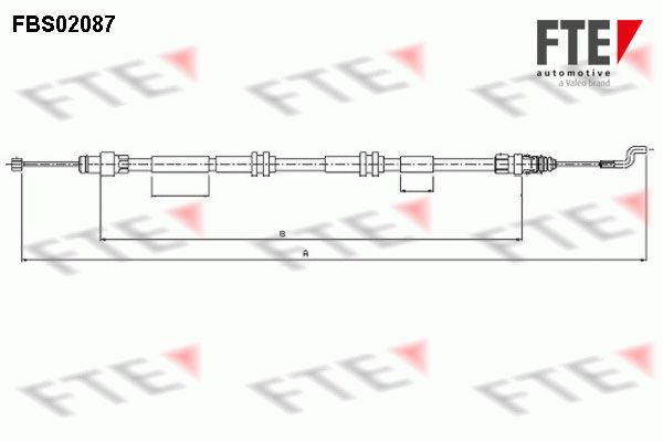 FTE Тросик, cтояночный тормоз FBS02087