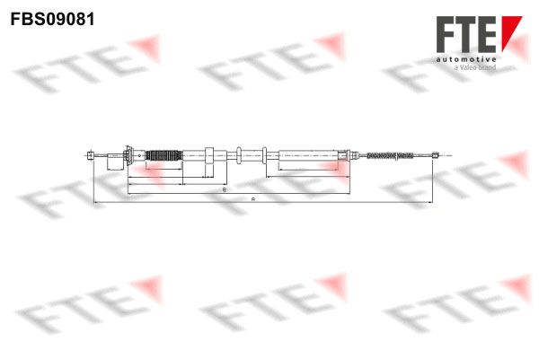 FTE Тросик, cтояночный тормоз FBS09081