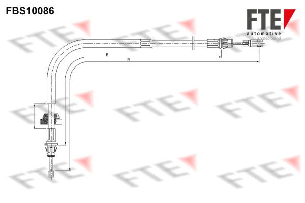 FTE Тросик, cтояночный тормоз FBS10086