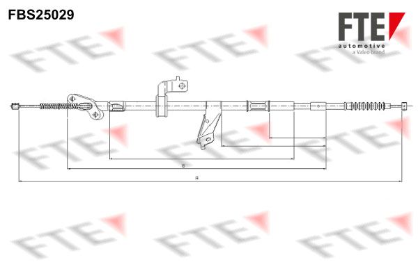 FTE Тросик, cтояночный тормоз FBS25029
