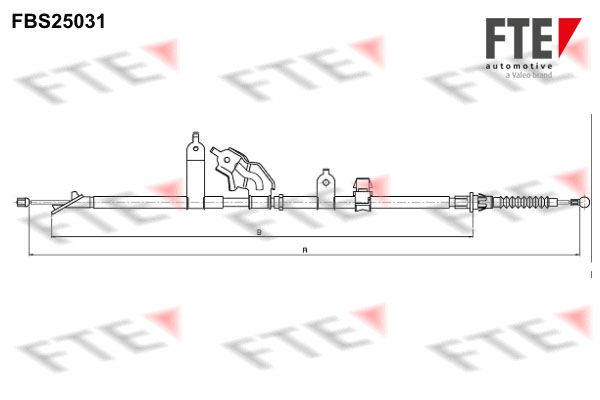 FTE Тросик, cтояночный тормоз FBS25031