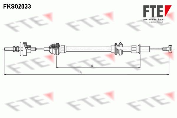 FTE Трос, управление сцеплением FKS02033