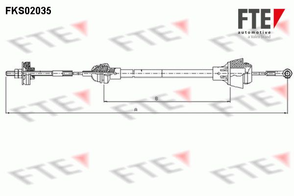 FTE Трос, управление сцеплением FKS02035