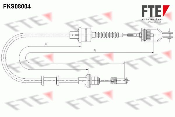 FTE Трос, управление сцеплением FKS08004