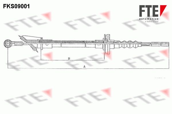 FTE Трос, управление сцеплением FKS09001