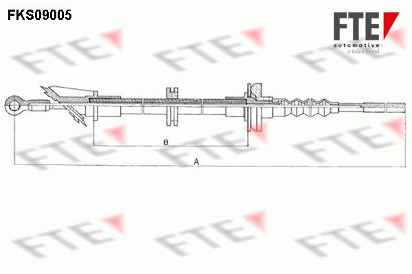 FTE Трос, управление сцеплением FKS09005