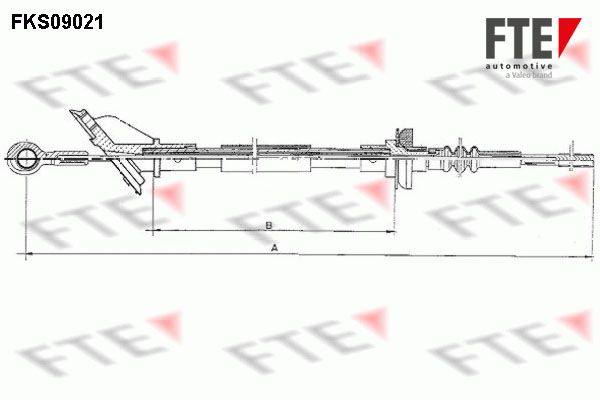FTE Трос, управление сцеплением FKS09021