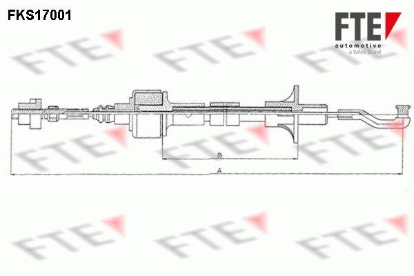 FTE Трос, управление сцеплением FKS17001