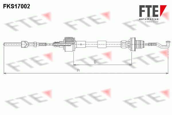 FTE Трос, управление сцеплением FKS17002