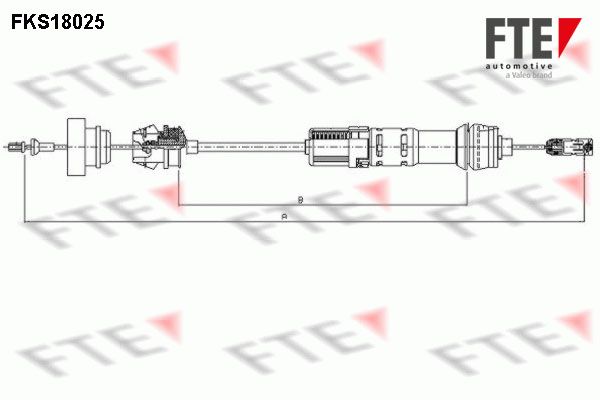FTE Трос, управление сцеплением FKS18025