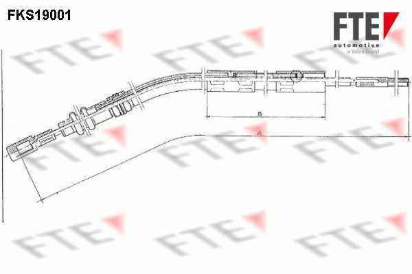 FTE Трос, управление сцеплением FKS19001