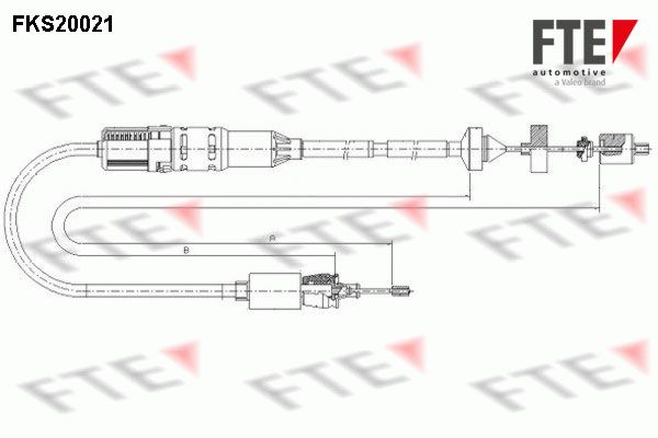 FTE Трос, управление сцеплением FKS20021