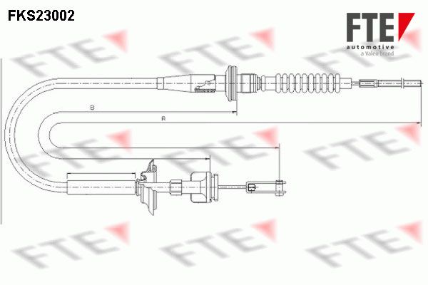 FTE Трос, управление сцеплением FKS23002