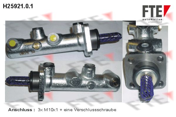 FTE Galvenais bremžu cilindrs H25921.0.1