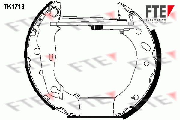 FTE Bremžu loku komplekts TK1718