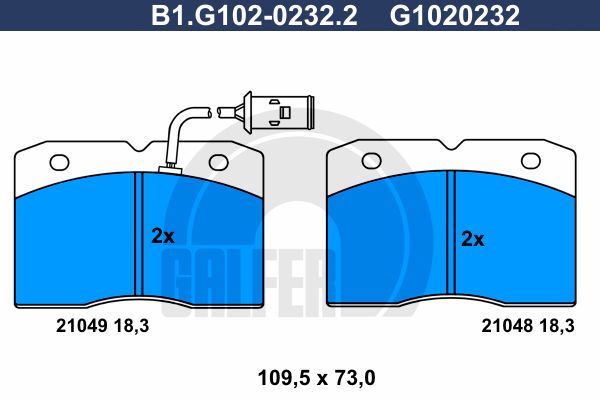 GALFER Комплект тормозных колодок, дисковый тормоз B1.G102-0232.2