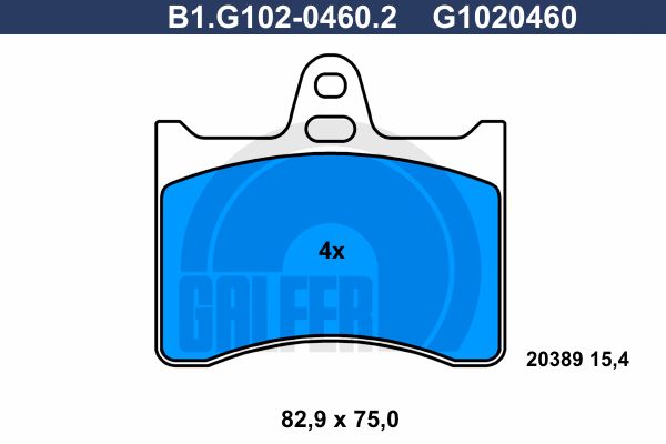 GALFER Комплект тормозных колодок, дисковый тормоз B1.G102-0460.2