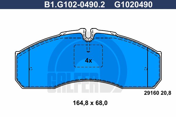 GALFER Комплект тормозных колодок, дисковый тормоз B1.G102-0490.2