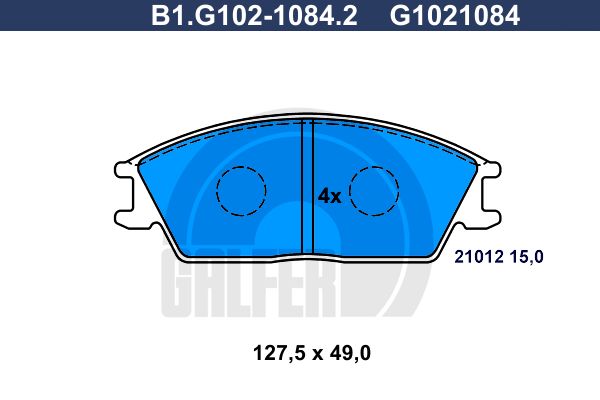 GALFER Комплект тормозных колодок, дисковый тормоз B1.G102-1084.2