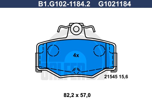 GALFER Комплект тормозных колодок, дисковый тормоз B1.G102-1184.2