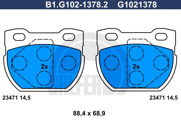 GALFER Комплект тормозных колодок, дисковый тормоз B1.G102-1378.2