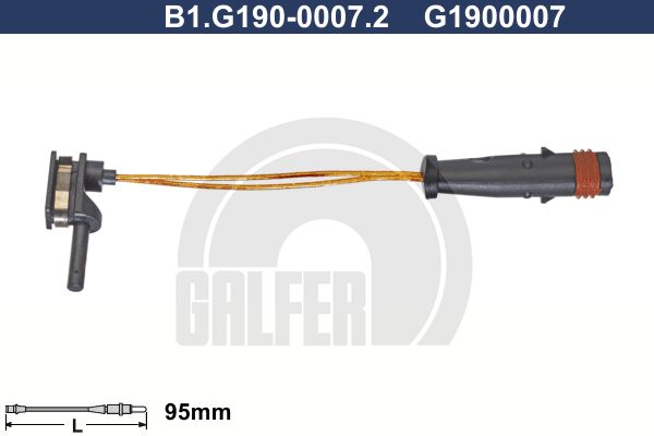 GALFER Сигнализатор, износ тормозных колодок B1.G190-0007.2