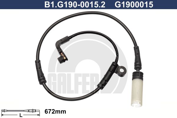 GALFER Сигнализатор, износ тормозных колодок B1.G190-0015.2