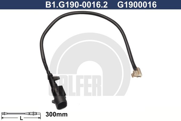 GALFER Сигнализатор, износ тормозных колодок B1.G190-0016.2