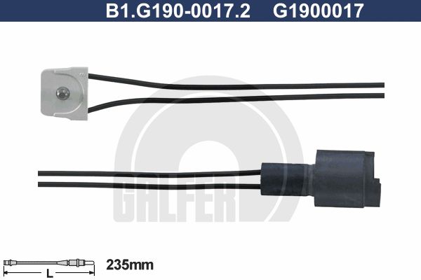 GALFER Indikators, Bremžu uzliku nodilums B1.G190-0017.2