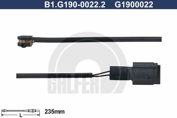 GALFER Сигнализатор, износ тормозных колодок B1.G190-0022.2
