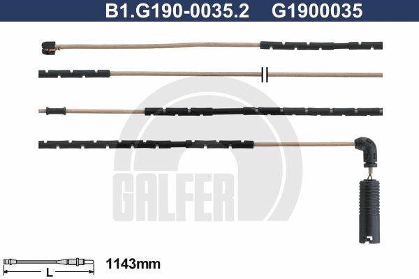 GALFER Indikators, Bremžu uzliku nodilums B1.G190-0035.2