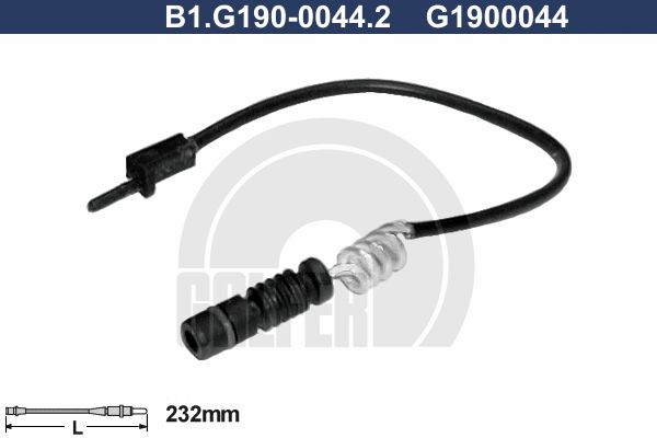 GALFER Сигнализатор, износ тормозных колодок B1.G190-0044.2