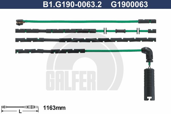 GALFER Indikators, Bremžu uzliku nodilums B1.G190-0063.2