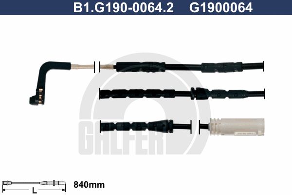 GALFER Сигнализатор, износ тормозных колодок B1.G190-0064.2