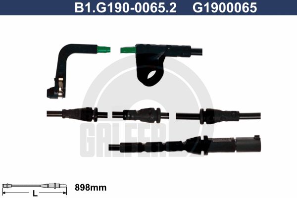GALFER Сигнализатор, износ тормозных колодок B1.G190-0065.2