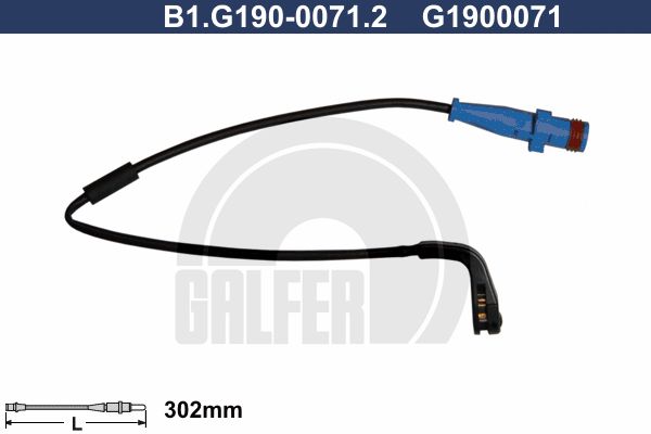 GALFER Indikators, Bremžu uzliku nodilums B1.G190-0071.2