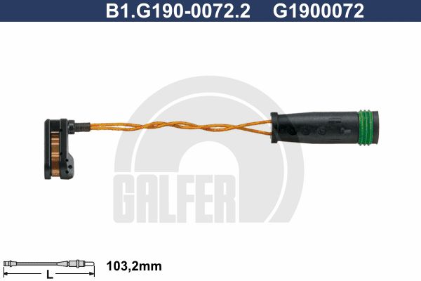 GALFER Indikators, Bremžu uzliku nodilums B1.G190-0072.2