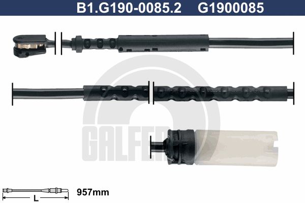 GALFER Indikators, Bremžu uzliku nodilums B1.G190-0085.2