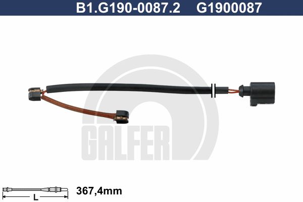 GALFER Сигнализатор, износ тормозных колодок B1.G190-0087.2