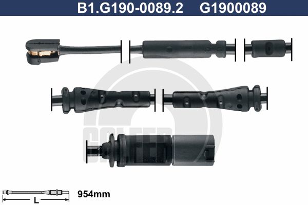 GALFER Сигнализатор, износ тормозных колодок B1.G190-0089.2
