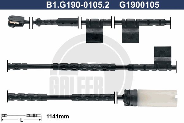 GALFER Сигнализатор, износ тормозных колодок B1.G190-0105.2