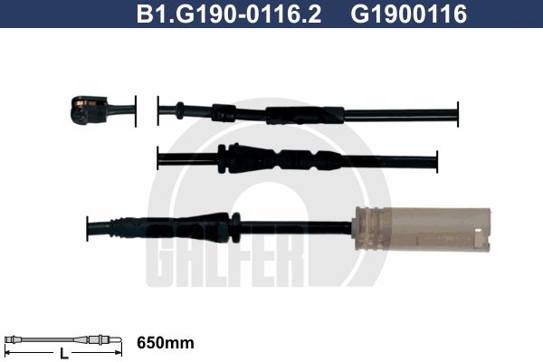 GALFER Сигнализатор, износ тормозных колодок B1.G190-0116.2