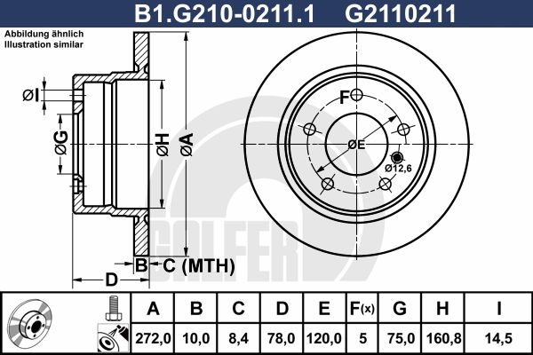GALFER Тормозной диск B1.G210-0211.1